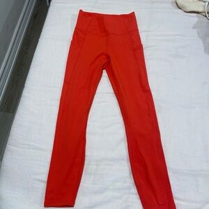 Red Womens  Leggings